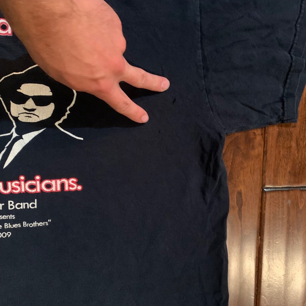 2009 Blues Brothers Borger Band‎ Fruit of the Loom Graphic T-Shirt Black Mens L - Picture 6 of 6